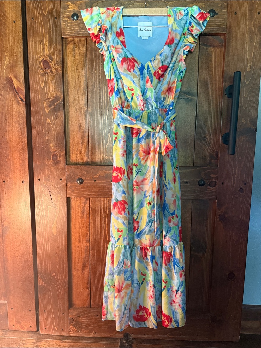 Ava & Viv Blue Floral Wrap Maxi Dress